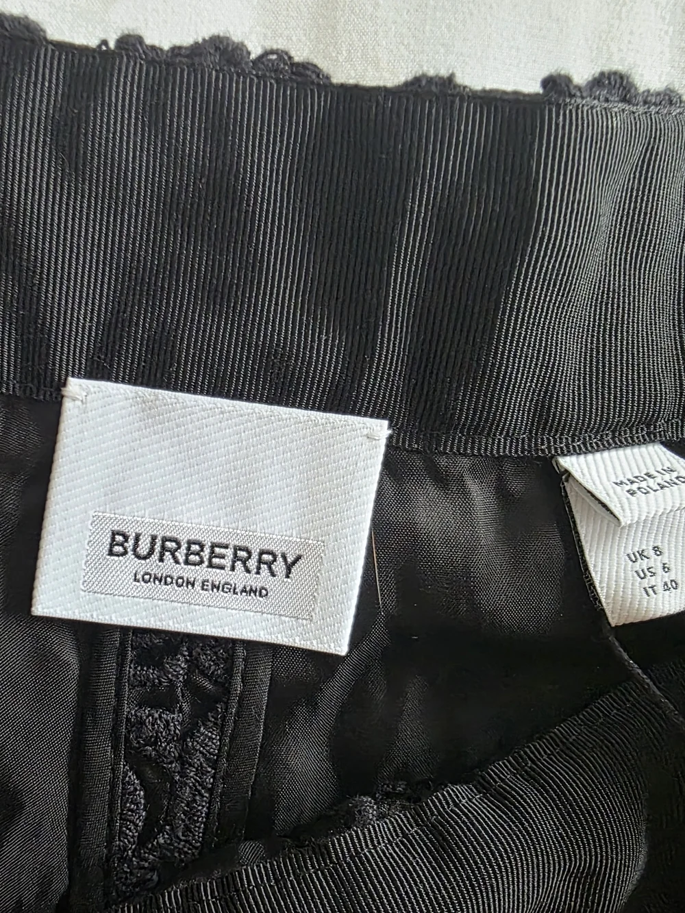 Burberry Black Lace Crochet Skirt - Picture 3 of 4